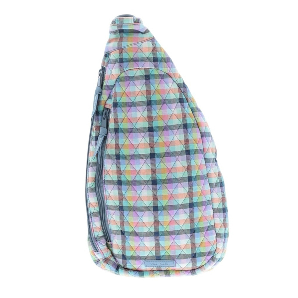 NWOT VERA BRADLEY Gingham Plaid Essential Sling Backpack